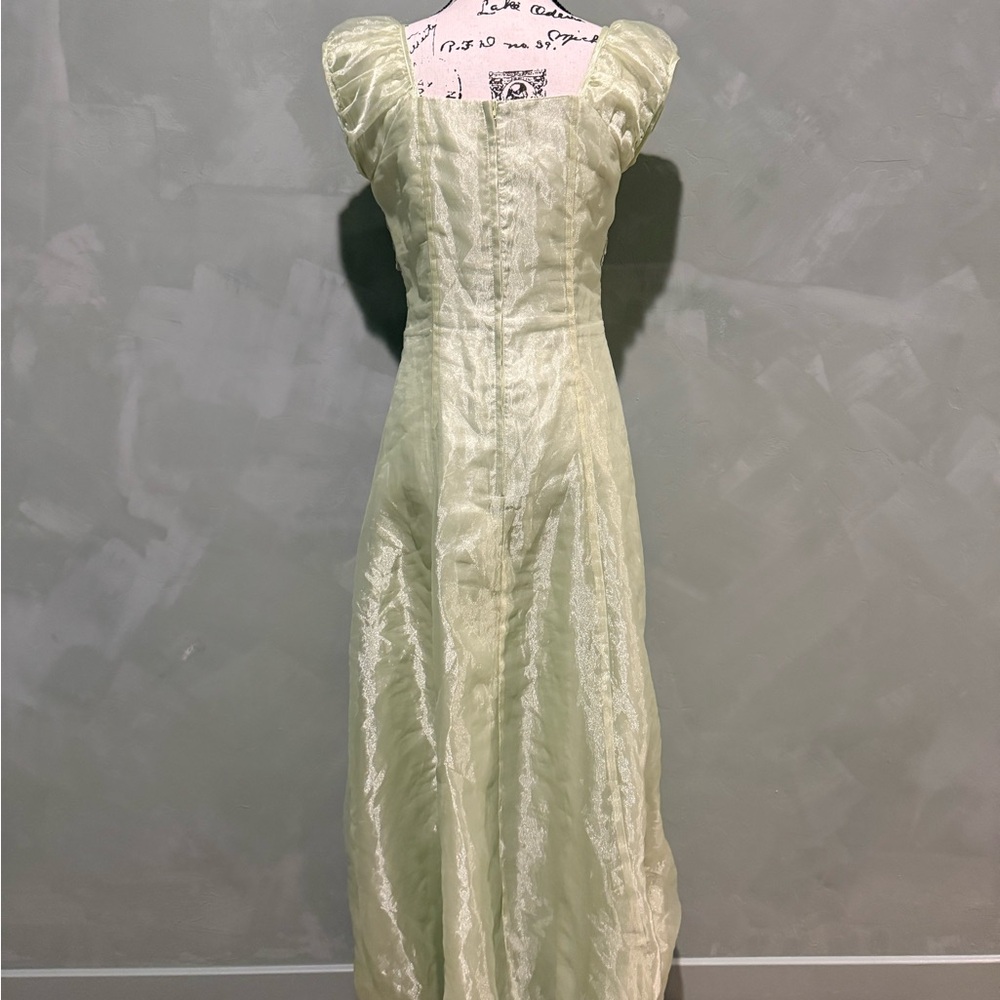 Regency Light Green Gown - Picture 4 of 9